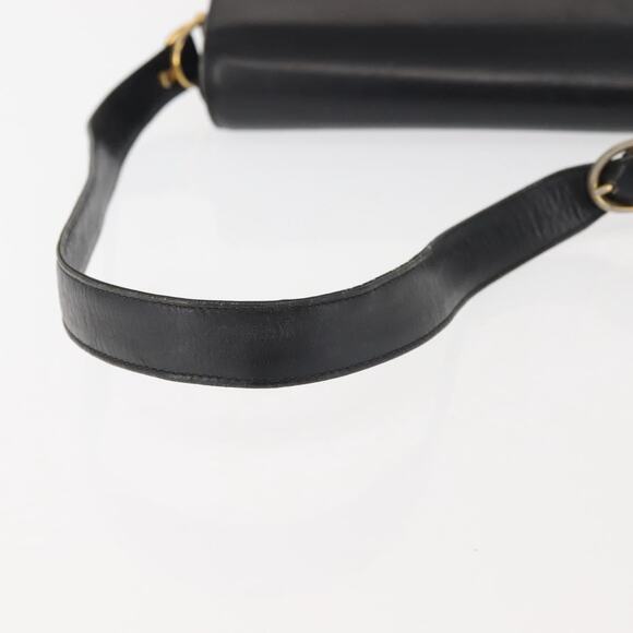 GUCCI Shoulder Bag Leather Navy Gold - Picture 7 of 12